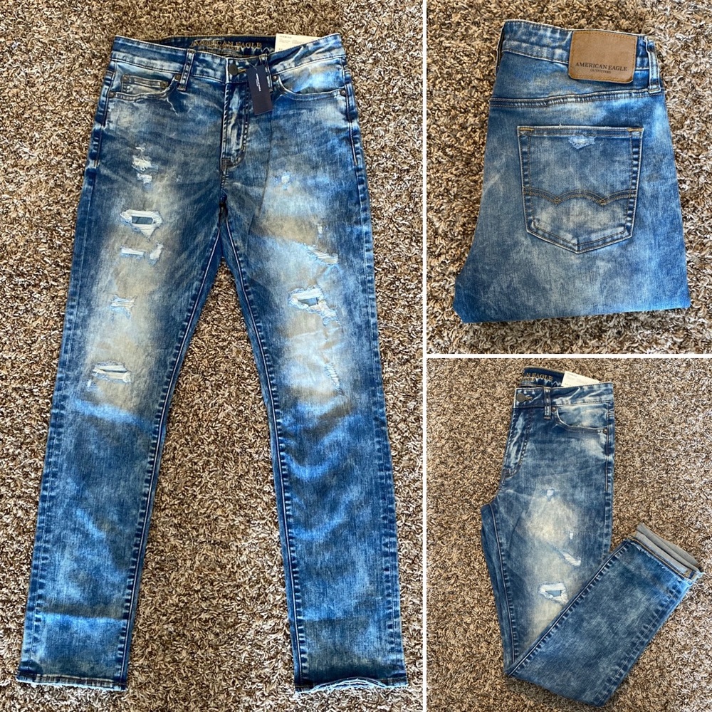 American Eagle Distressed Denim Slim Mens 30/32